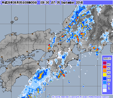 Radar observation (Kinki area)_Cold front