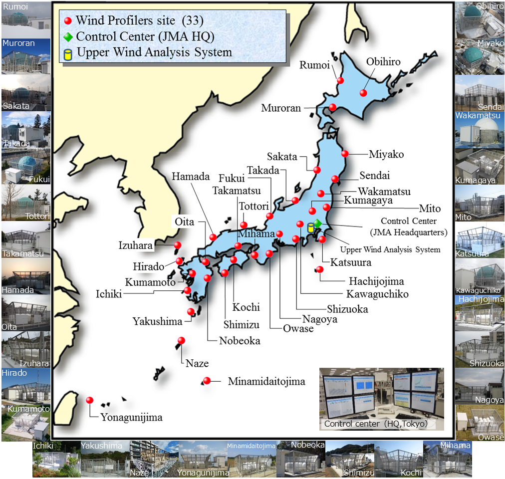 Wind Profiler Observation Network (As of April 2014)