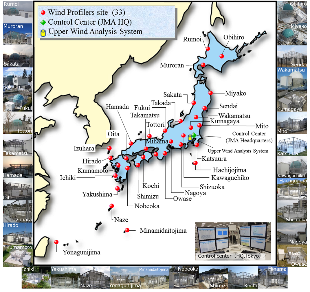 Wind Profiler Observation Network (As of April 2014)