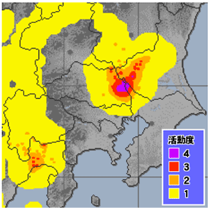 図。雷ナウキャストの例