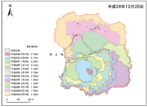 図。西之島の面積変化