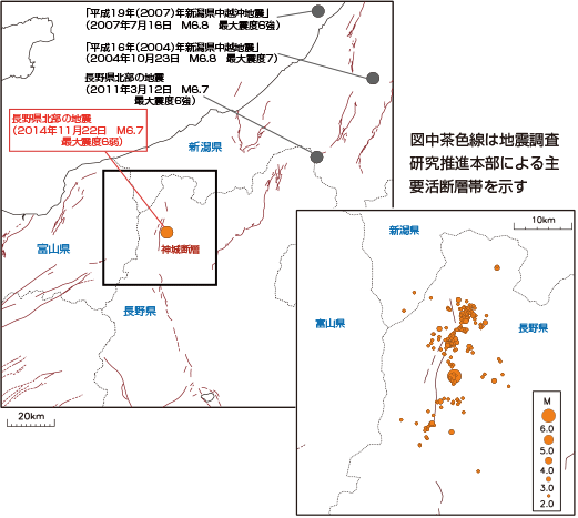 図。震央分布図