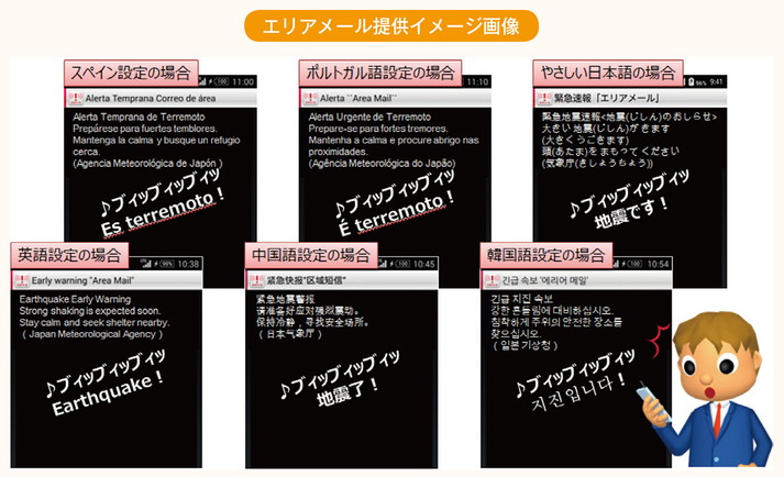 エリアメール提供イメージ画像