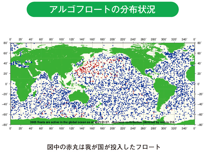 アルゴフロートの分布状況