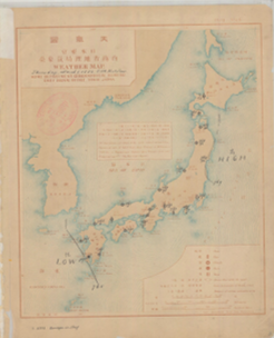 日本初の印刷天気図