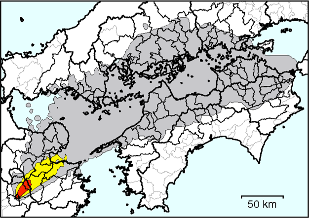 降灰予報の図