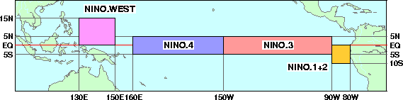 エルニーニョ監視海域図